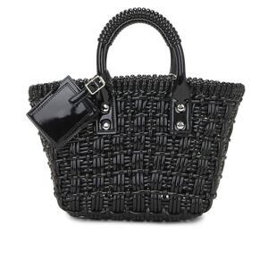 8 Other Reasons Black Woven Tote Bag Top Handle Shoulder Strap 8x7.25 x4.5 NEW